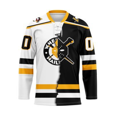 ECHL Wheeling Nailers Personalized Mix Design Lace Hockey Jersey