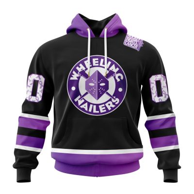 ECHL Wheeling Nailers Special Hockey Fights Cancer Design Unisex Hoodie