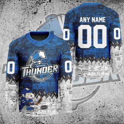 ECHL Wichita Thunder Peanuts 75th Anniversary Hockey Jersey