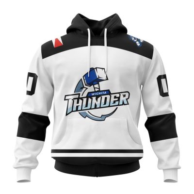 ECHL Wichita Thunder Personalized White Design Unisex Hoodie