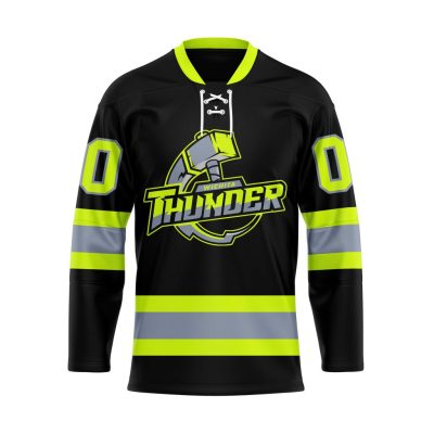 ECHL Wichita Thunder Special Firefighters Design Lace Hockey Jersey