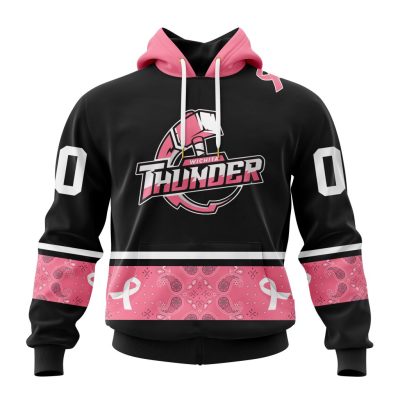 ECHL Wichita Thunder Special Pink Paisley Fights Breast Cancer Design Unisex Hoodie