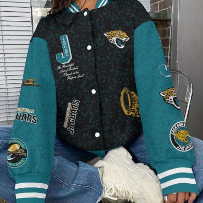 Jacksonville Jaguars National Football League Varsity Jacket Baseball Button Jacket BJA1299