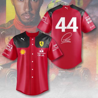 Lewis Hamilton x Scuderia Ferrari Baseball Jersey BJG1059