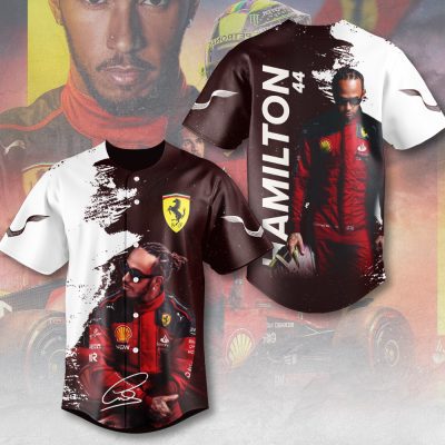 Lewis Hamilton x Scuderia Ferrari Baseball Jersey BJG1074