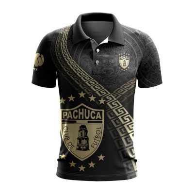 Liga MX C.F. Pachuca Special Black And Gold Design Polo Shirt