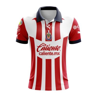 Liga MX Chivas De Guadalajara 2023-2024 Home Polo Shirt