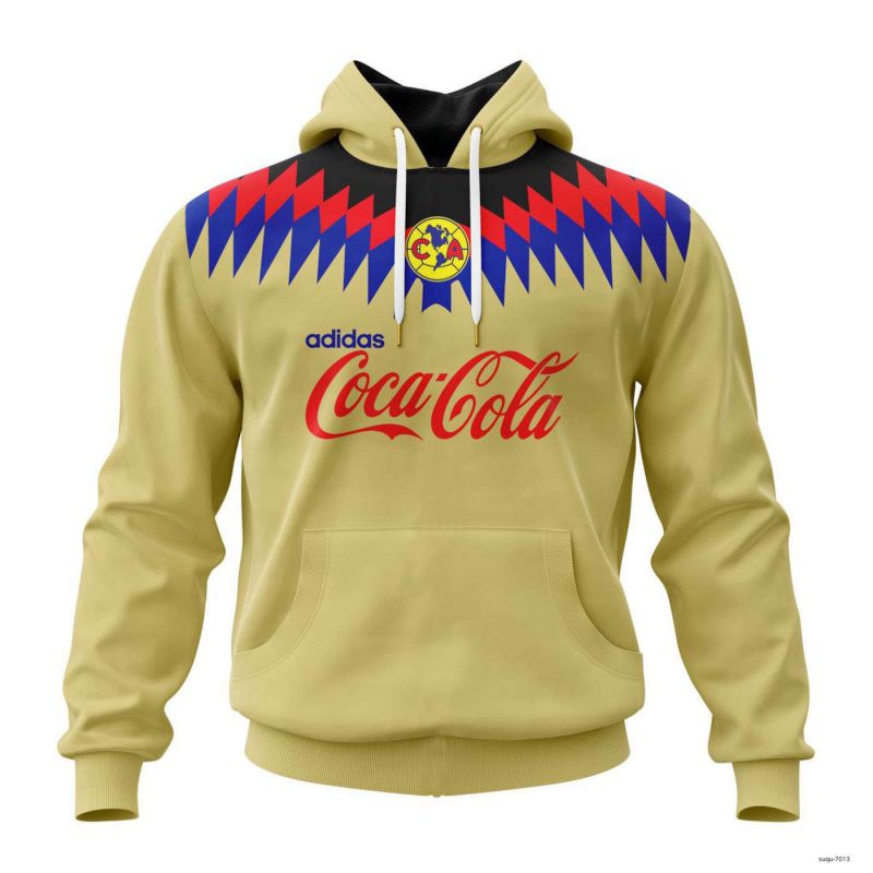 Liga MX Club America Hoodie Retro Style 1994-1996 Home Kits Pullover Hooded