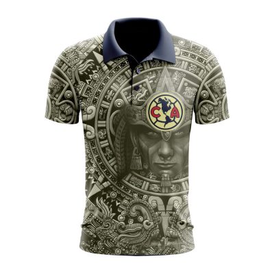 Liga MX Club America Special Aztec Warrior Design Polo Shirt