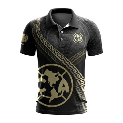Liga MX Club America Special Black And Gold Design Polo Shirt