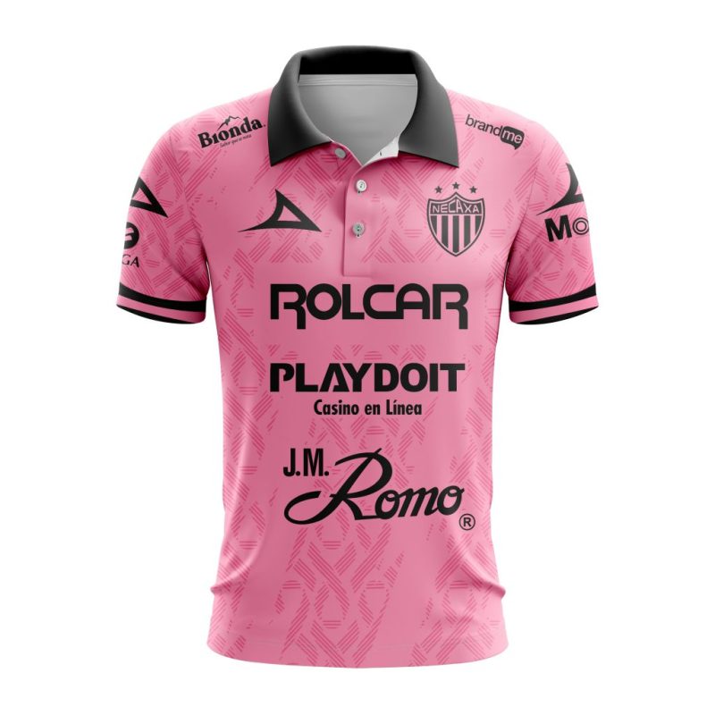 Liga MX Club Necaxa Special Home In Pink Kits Design Polo Shirt