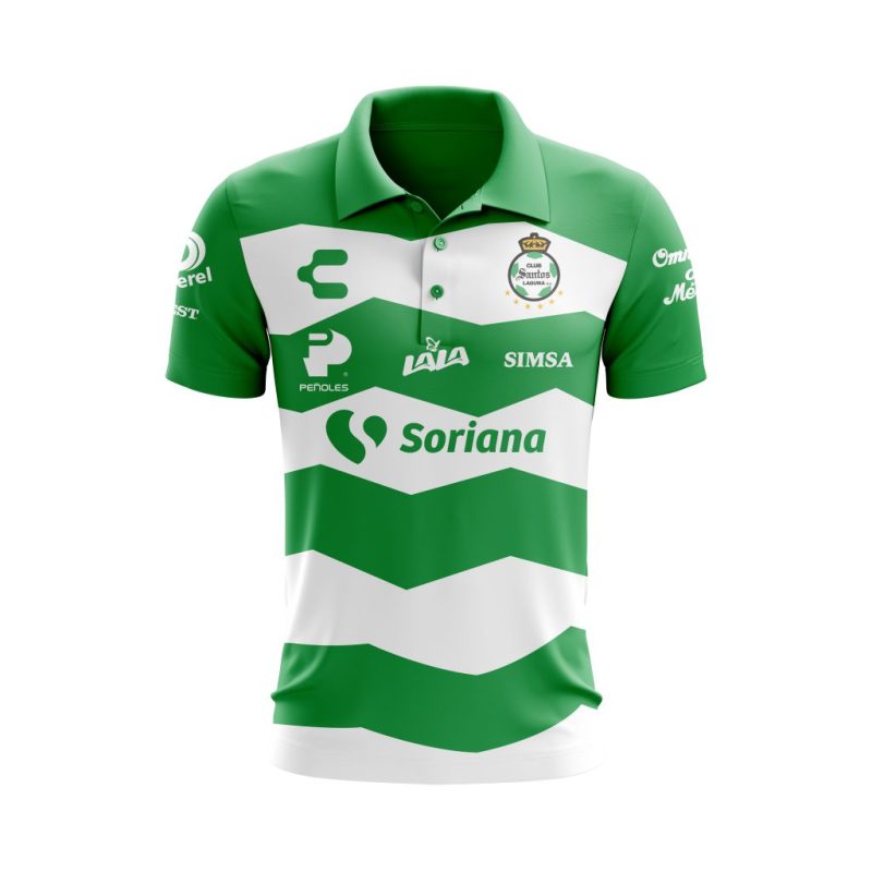 Liga MX Club Santos Laguna 2023 - 2024 Home Polo Shirt