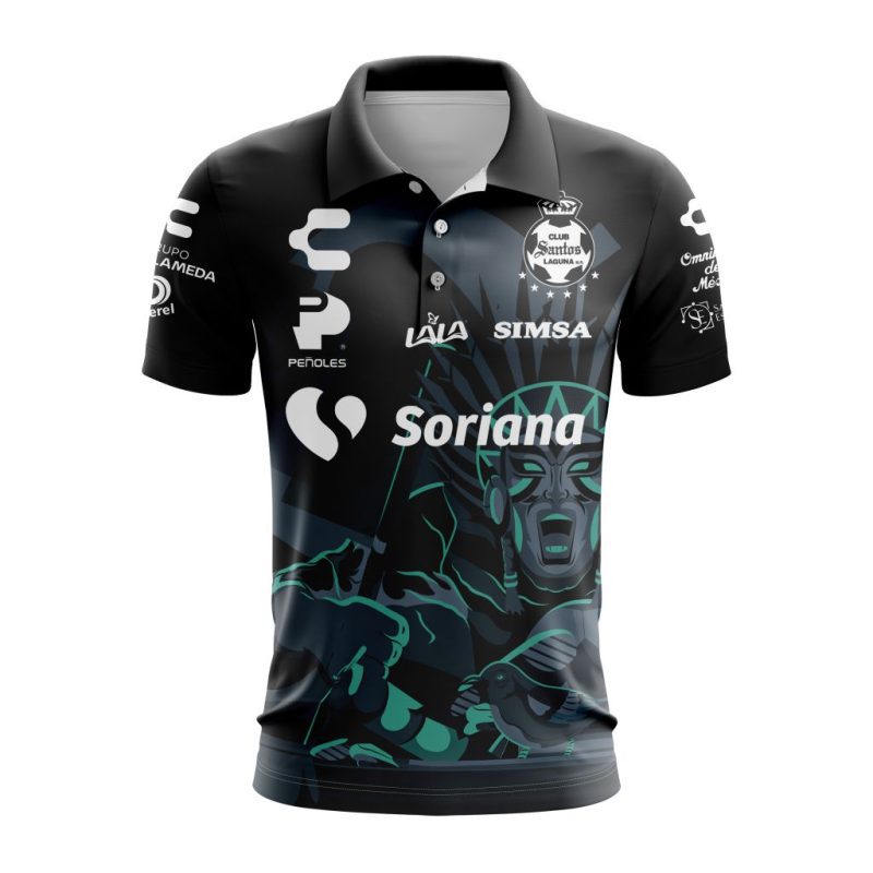 Liga MX Club Santos Laguna Personalized 2024-2025 Third Polo Shirt