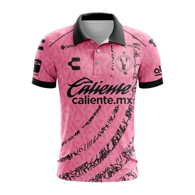 Liga MX Club Tijuana Special Home In Pink Kits Design Polo Shirt