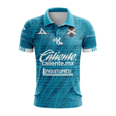 Liga MX Mazatlan F.C 2023-2024 Away Aztec Design Polo Shirt