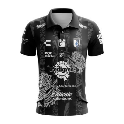 Liga MX Queretaro F.C 2023-2024 Away Aztec Design Polo Shirt