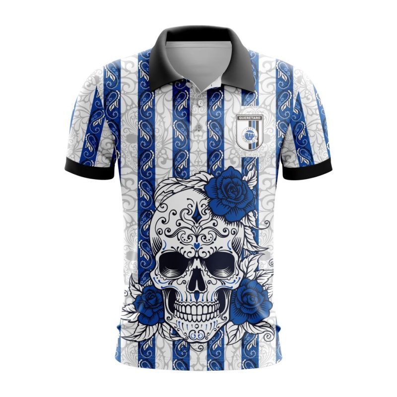 Liga MX Queretaro F.C Special Dia De Muertos Design Polo Shirt