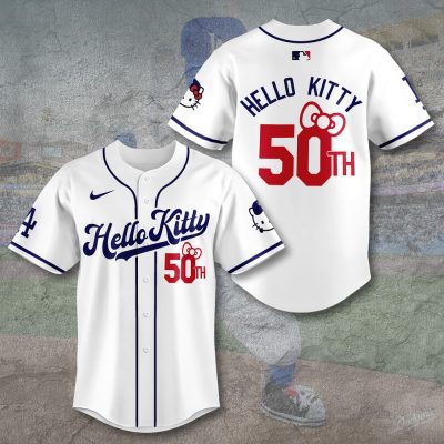 Los Angeles Dodgers x Hello Kitty Baseball Jersey BJG1292