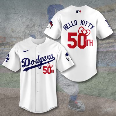 Los Angeles Dodgers x Hello Kitty Baseball Jersey BJG1293