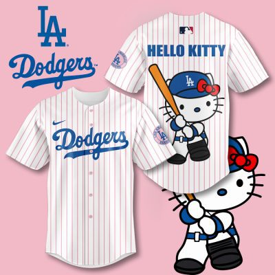 Los Angeles Dodgers x Hello Kitty Baseball Jersey MAITM 8015 BJG1272