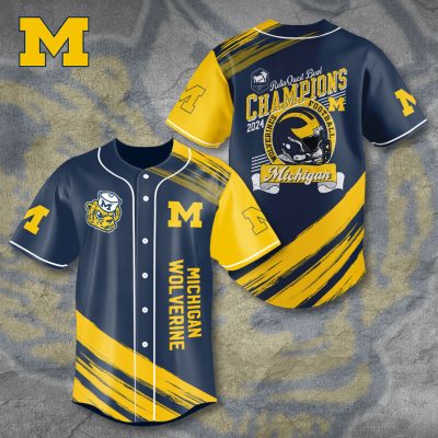 Michigan Wolverines Football Baseball Jersey BJG1128