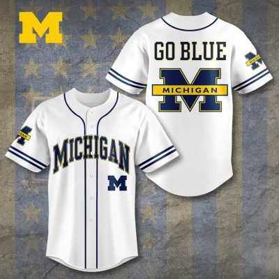 Michigan Wolverines Football Baseball Jersey BJG1278