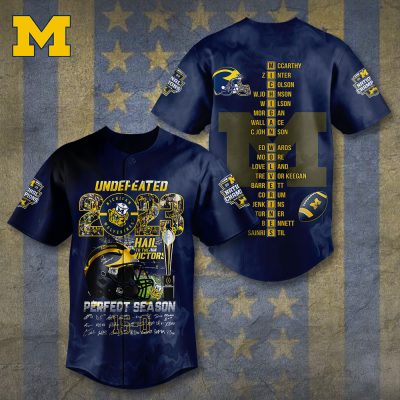 Michigan Wolverines Football Baseball Jersey BJG1336