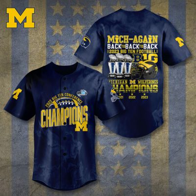 Michigan Wolverines Football Baseball Jersey BJG1501