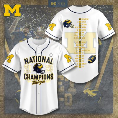 Michigan Wolverines Football Baseball Jersey BJG1515