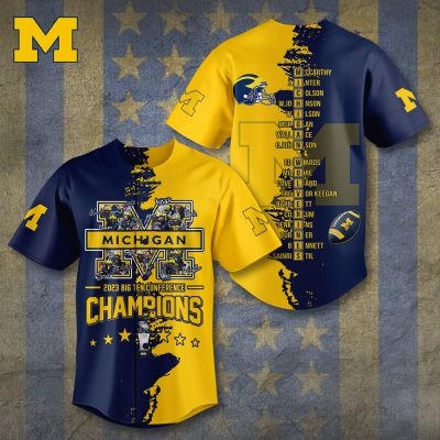 Michigan Wolverines Football Baseball Jersey BJG1516