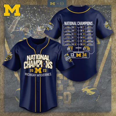 Michigan Wolverines Football Baseball Jersey BJG1518