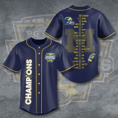 Michigan Wolverines Football Baseball Jersey BJG1524