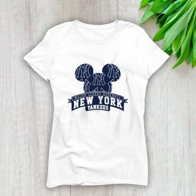 Mickey Mouse X New York Yankees Team X MLB X Baseball Fans Lady T-Shirt Women Tee For Fans TLT3183