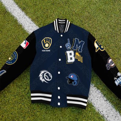 Milwaukee Brewers Varsity Jacket MLB Baseball Jacket