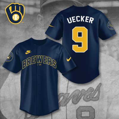 Milwaukee Brewers x Bob Uecker Baseball Jersey BJG1122