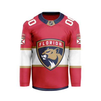 NHL Florida Panthers Personalized 2024 Home Long Sleeves Hockey Jersey Collar Logo