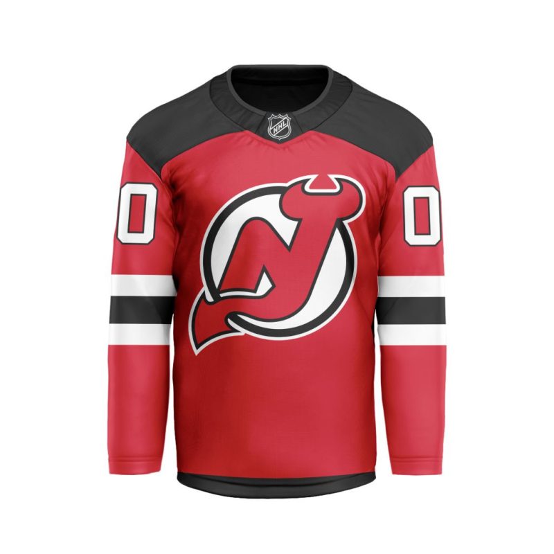 NHL New Jersey Devils Personalized 2024 Home Long Sleeves Hockey Jersey Collar Logo