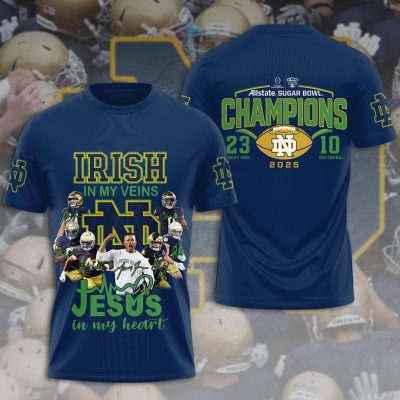 Notre Dame Fighting Irish Football Performance Unisex T-Shirt TSG2096