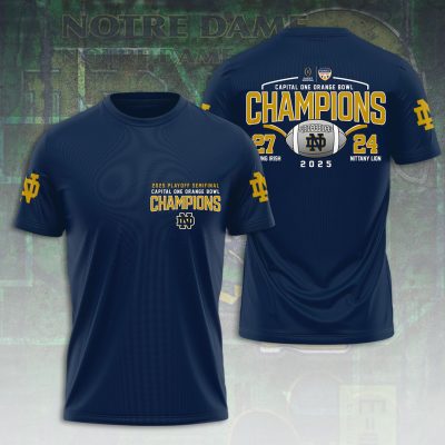 Notre Dame Fighting Irish Football Performance Unisex T-Shirt TSG2120