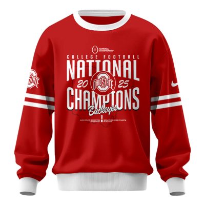 Ohio State Buckeyes NCAA National Champions 2025 Performance Unisex Sweatshirt College Football