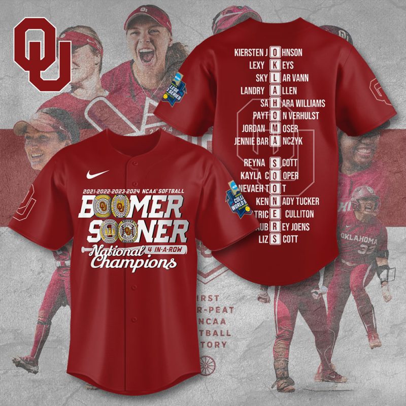 Oklahoma Sooners Women's Softball Baseball Jersey BJG1387
