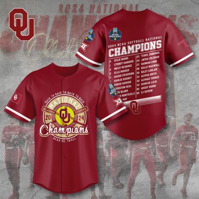 Oklahoma Sooners Women's Softball Baseball Jersey BJG1391