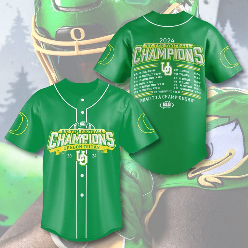 Oregon Ducks Football Baseball Jersey BJG1143