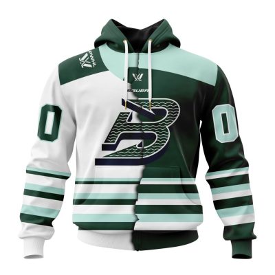 PWHL Boston Fleet Personalized Home Mix Away Design Unisex Hoodie