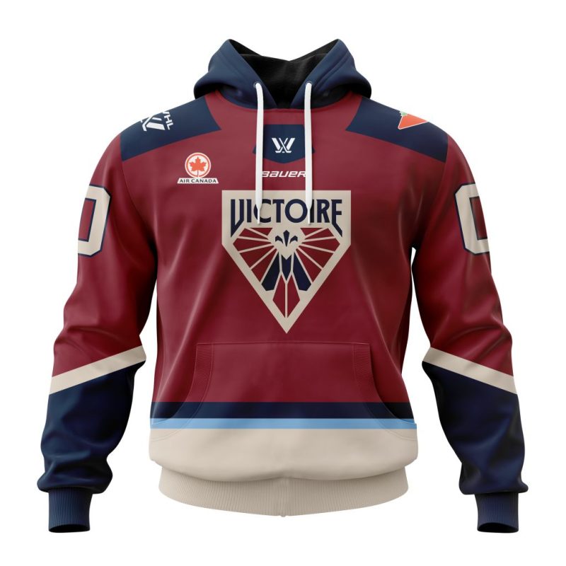 PWHL Montreal Victoire Personalized 2024-2025 Home Design Unisex Hoodie