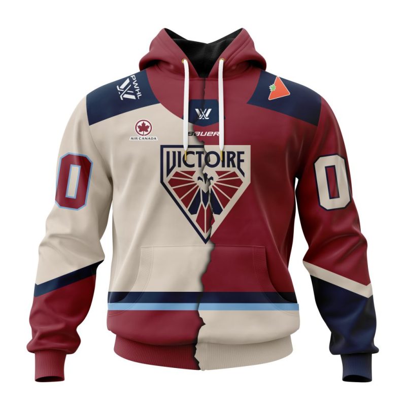 PWHL Montreal Victoire Personalized Home Mix Away Design Unisex Hoodie