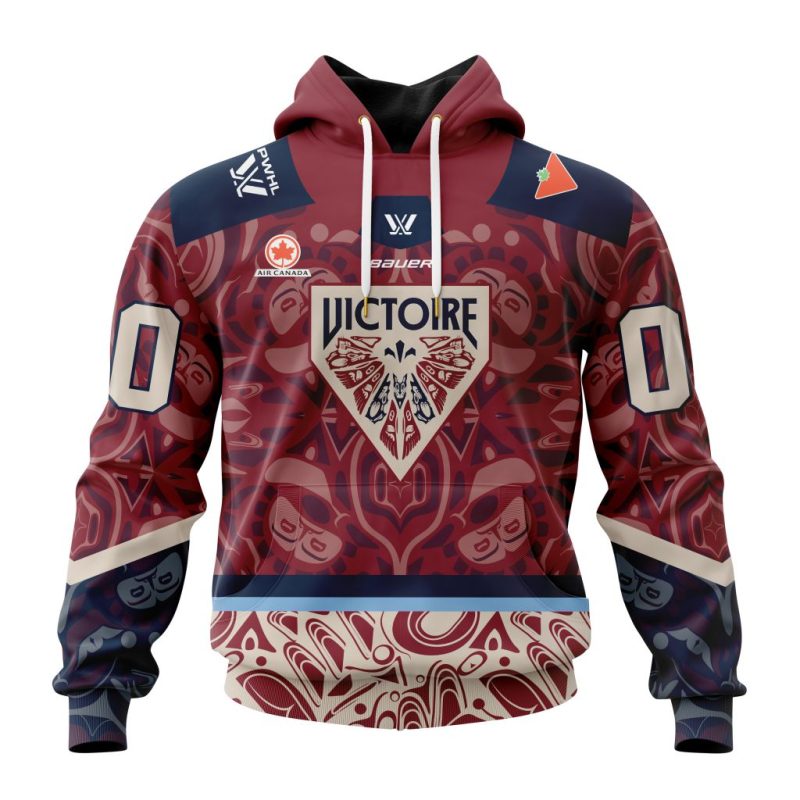 PWHL Montreal Victoire Personalized Native Home Design Unisex Hoodie