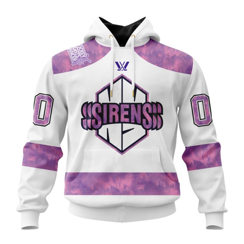 PWHL New York Sirens Special Hockey Fight Cancer Design Unisex Hoodie