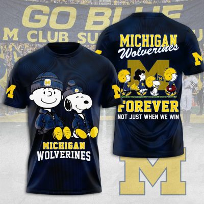 Peanuts x Michigan Wolverines Football Performance Unisex T-Shirt TSG2009