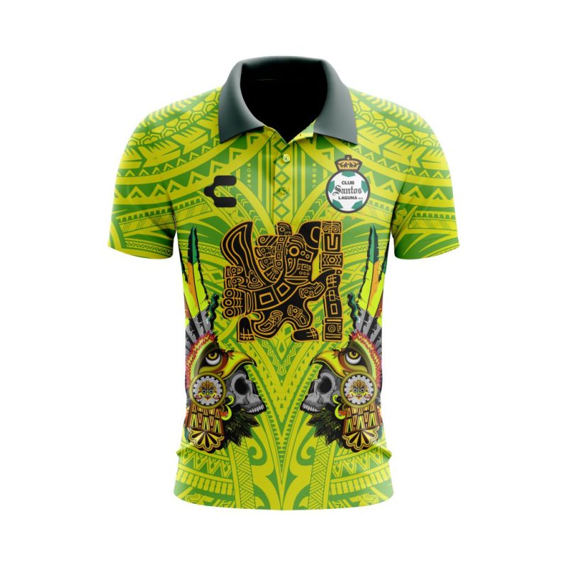 Personalise Liga MX Santos Laguna Mix Aztec Culture Concepts Polo Shirt